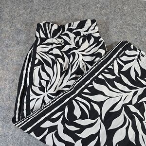 Style & Co Linen Blend Pull On Wide Leg Crop Pants Tropical Floral 3X Vacation